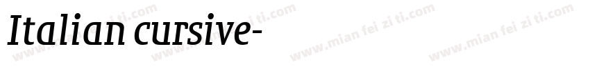 Italian cursive字体转换